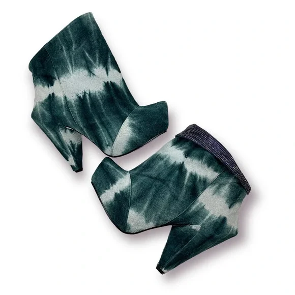 ❌SOLD❌ BRAND NEW 2011 Couture IRREGULAR CHOICE tie dye platform hexagonal boots - Picture 12 of 14